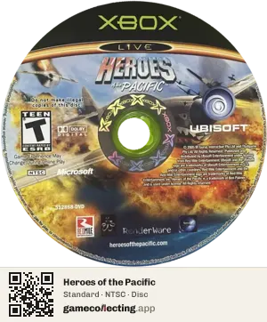Heroes of the Pacific Xbox, NTSC disc