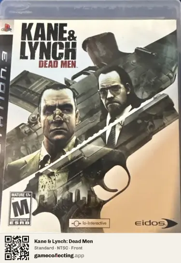 Kane & Lynch: Dead Men PlayStation 3, NTSC box front