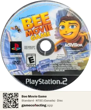 Bee Movie Game PlayStation 2, NTSC disc