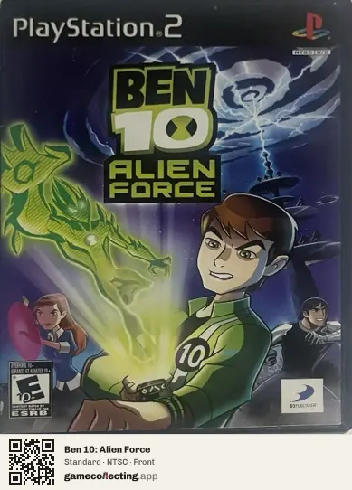 Ben 10: Alien Force PlayStation 2, NTSC box front