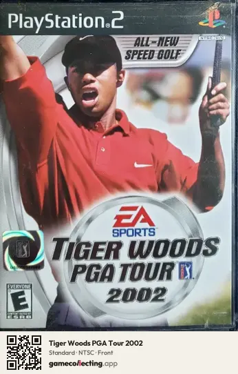 Tiger Woods PGA Tour 2002 PlayStation 2, NTSC box front