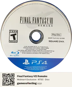 Final Fantasy VII Remake PlayStation 4, NTSC disc
