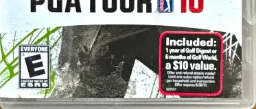 Tiger Woods PGA Tour 10, the ESRB box on its front