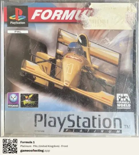 Formula 1 PlayStation, United Kingdom box front