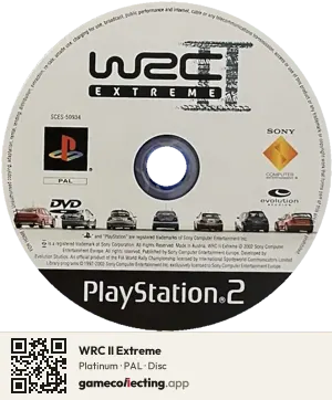 WRC II Extreme PlayStation 2, PAL disc