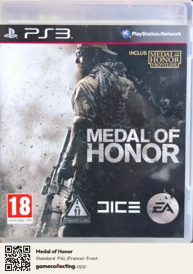 Medal of Honor PlayStation 3, France box front