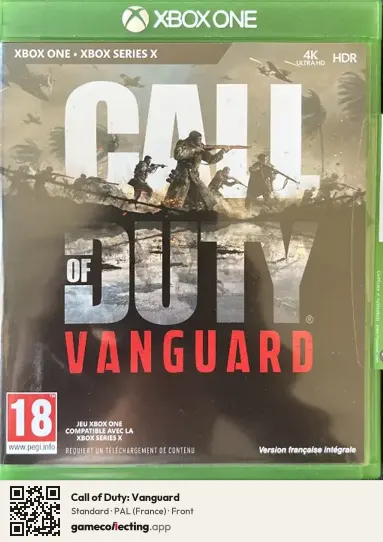 Call of Duty: Vanguard Xbox One, France box front