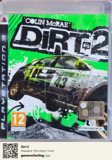 Dirt 2 PlayStation 3, Italy box front