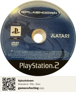 Splashdown PlayStation 2, PAL disc