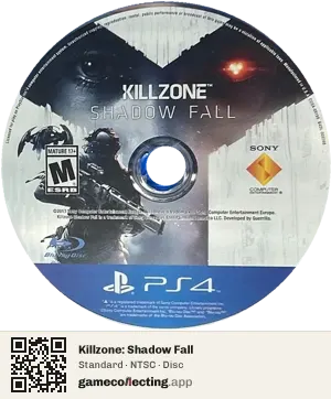 Killzone: Shadow Fall PlayStation 4, NTSC disc