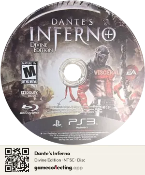 Dante's Inferno PlayStation 3, NTSC disc