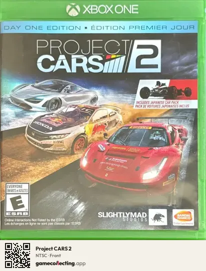 Project CARS 2 Xbox One, NTSC box front