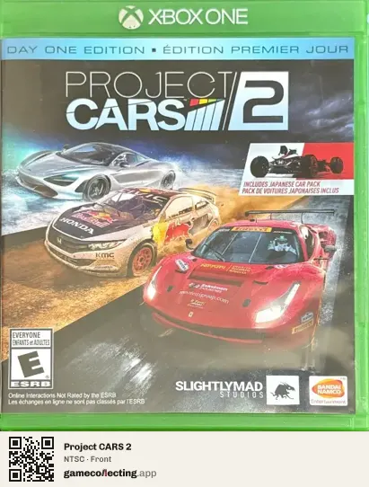 Project CARS 2 Xbox One, NTSC box front