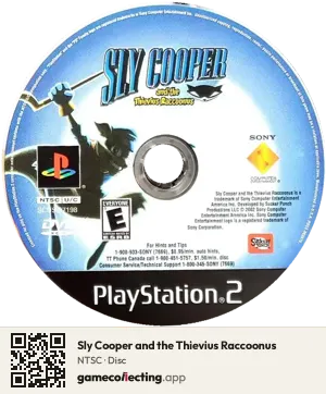 Sly Cooper and the Thievius Raccoonus PlayStation 2, NTSC disc