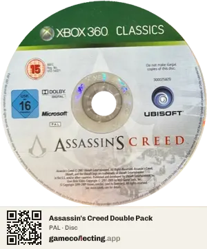 Assassin's Creed Double Pack Xbox 360, PAL disc