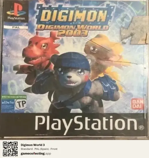 Digimon World 3 PlayStation, Spain box front