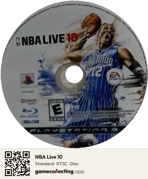 NBA Live 10 PlayStation 3, NTSC disc