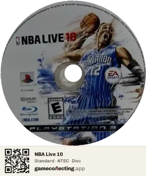 NBA Live 10 PlayStation 3, NTSC disc