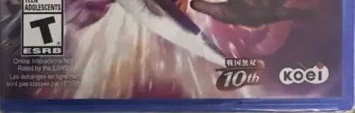 Samurai Warriors 4-II, the ESRB box on its front