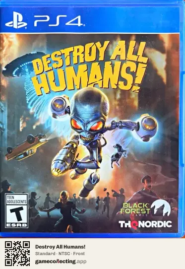 Destroy All Humans! PlayStation 4, NTSC box front