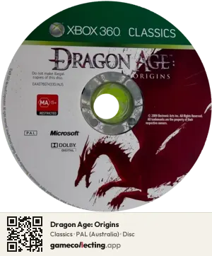 Dragon Age: Origins Xbox 360, PAL disc