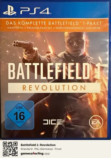 Battlefield 1: Revolution PlayStation 4, Germany box front