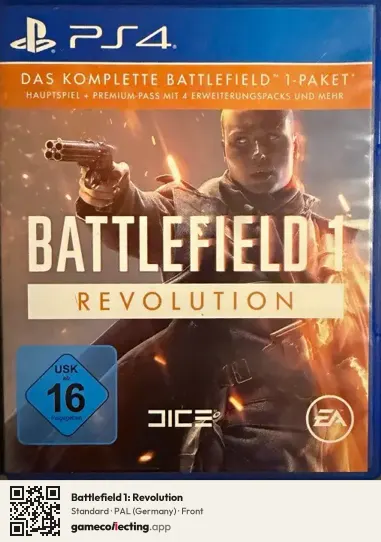 Battlefield 1: Revolution PlayStation 4, Germany box front