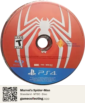 Marvel's Spider-Man PlayStation 4, NTSC disc
