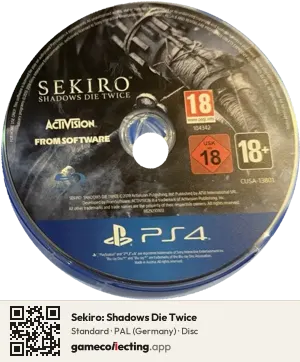 Sekiro: Shadows Die Twice PlayStation 4, PAL disc