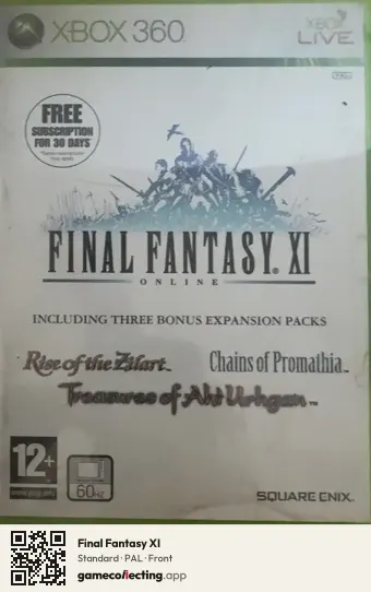 Final Fantasy XI Xbox 360, PAL box front