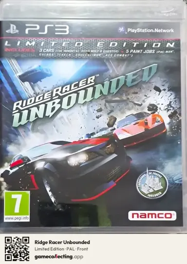 Ridge Racer Unbounded PlayStation 3, PAL box front