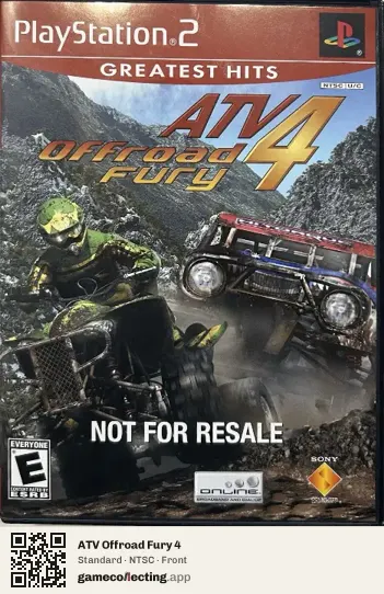 ATV Offroad Fury 4 PlayStation 2, NTSC box front