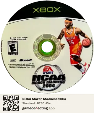 NCAA March Madness 2004 Xbox, NTSC disc