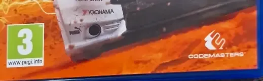 Dirt 4, the PEGI square on its front