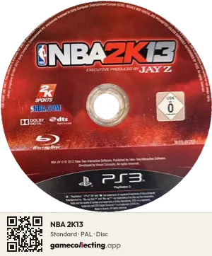 NBA 2K13 PlayStation 3, PAL disc