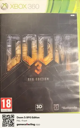 Doom 3: BFG Edition Xbox 360, PAL box front