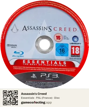 Assassin's Creed PlayStation 3, PAL disc