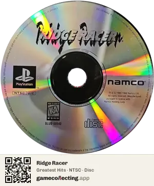 Ridge Racer PlayStation, NTSC disc