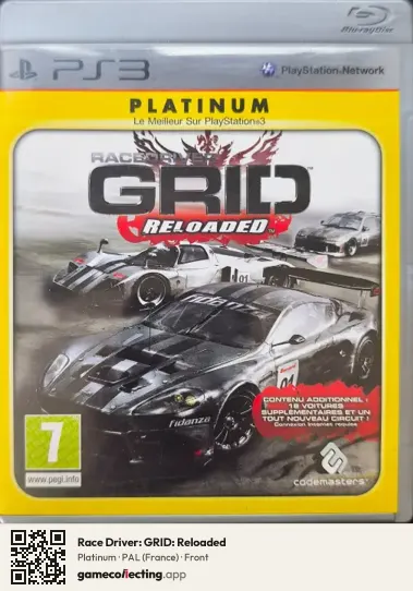 Race Driver: GRID: Reloaded PlayStation 3, France box front