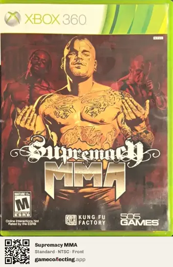 Supremacy MMA Xbox 360, NTSC box front
