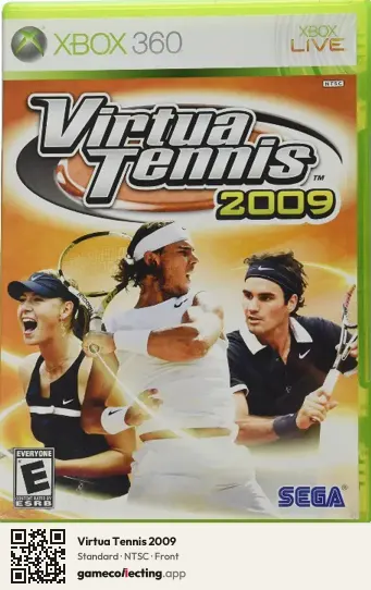 Virtua Tennis 2009 Xbox 360, NTSC box front