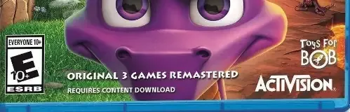 Spyro Reignited Trilogy, the ESRB box on its front