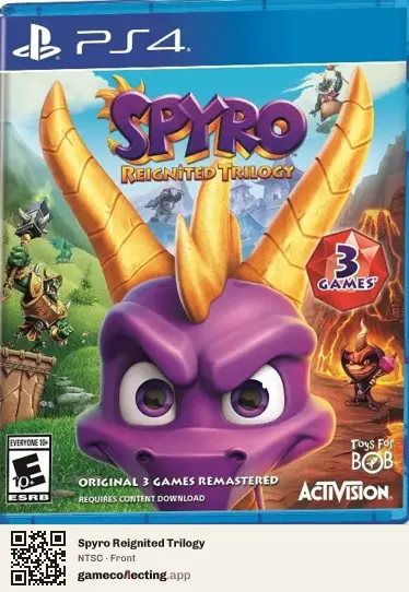 Spyro Reignited Trilogy PlayStation 4, NTSC box front