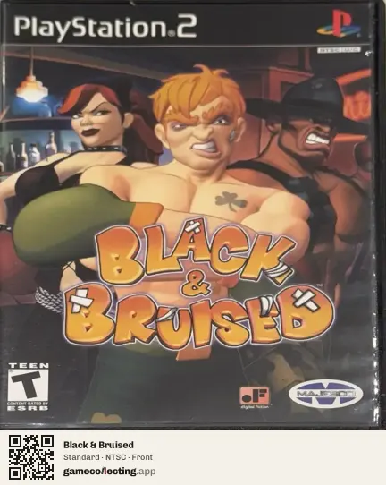 Black & Bruised PlayStation 2, NTSC box front