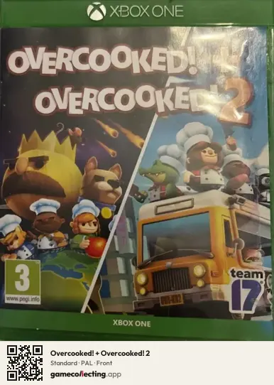 Overcooked! + Overcooked! 2 Xbox One, PAL box front