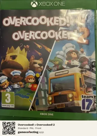 Overcooked! + Overcooked! 2 Xbox One, PAL box front