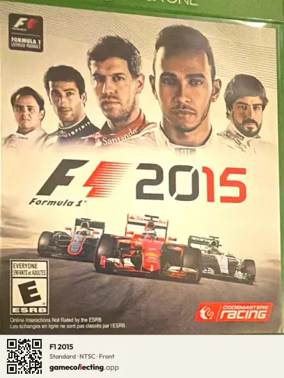 F1 2015 Xbox One, NTSC box front