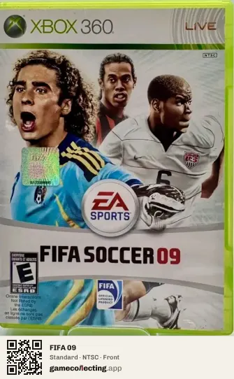 FIFA 09 Xbox 360, NTSC box front