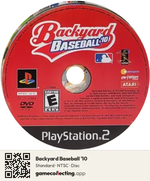Backyard Baseball '10 PlayStation 2, NTSC disc