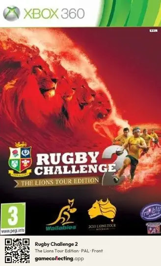 Rugby Challenge 2 Xbox 360, PAL box front